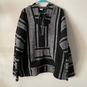 Imports Men Black and White Baja Hoodie Size XL